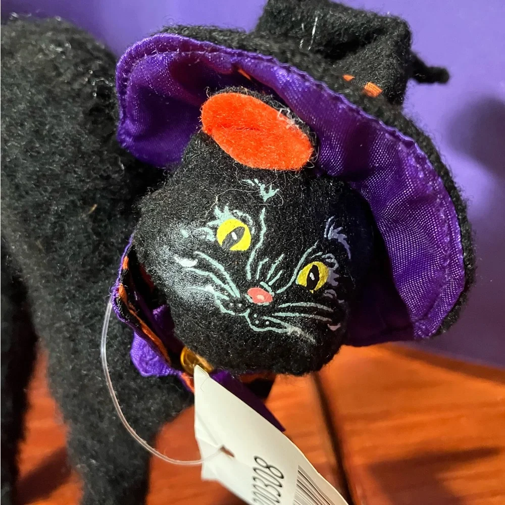 EUC with Tag Annalee Halloween 4” Scaredy Cat 300308 witch black cat